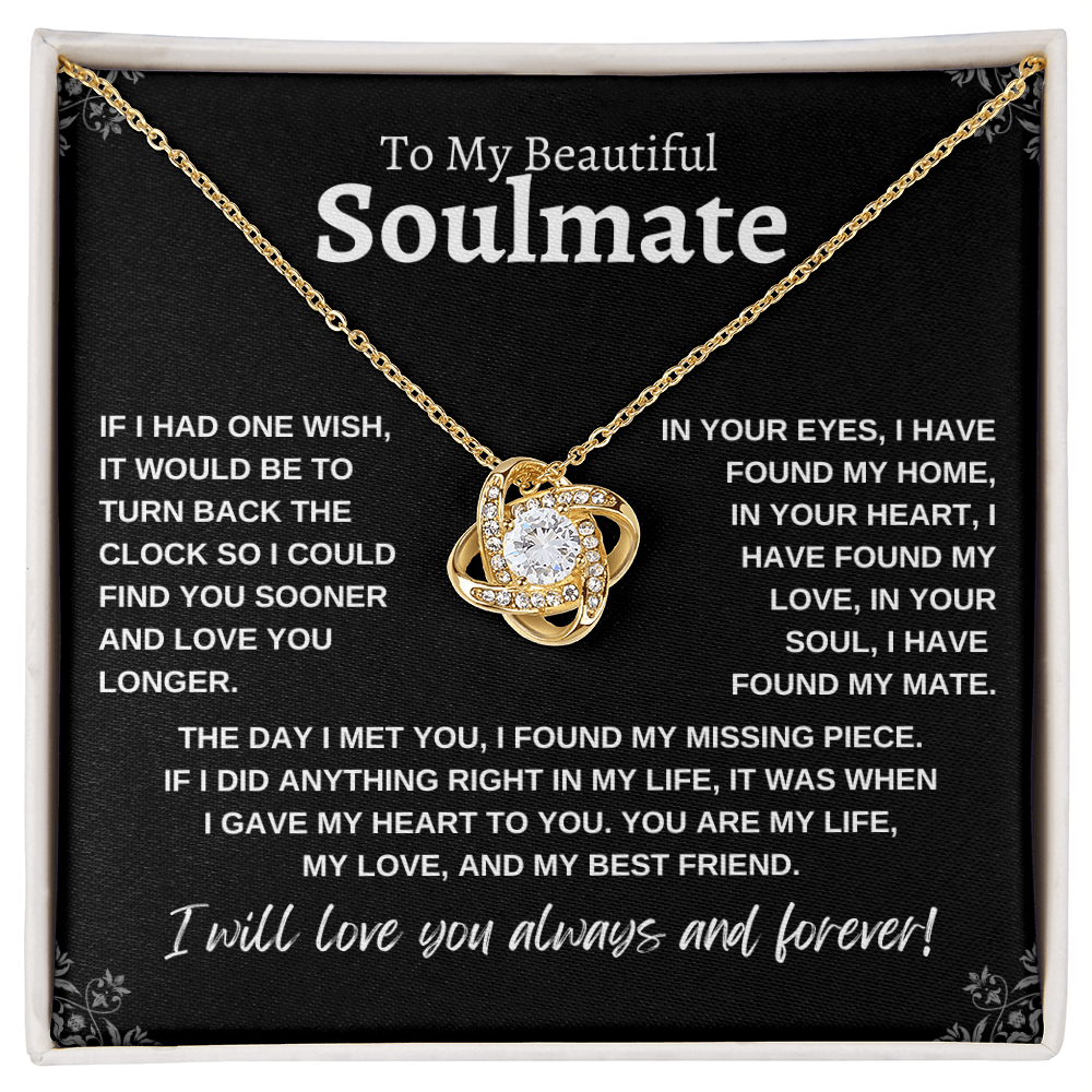 To My Beautiful Soulmate | Love Knot Necklace