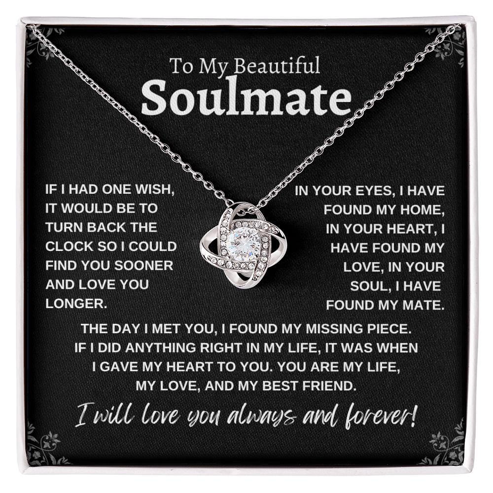 To My Beautiful Soulmate | Love Knot Necklace