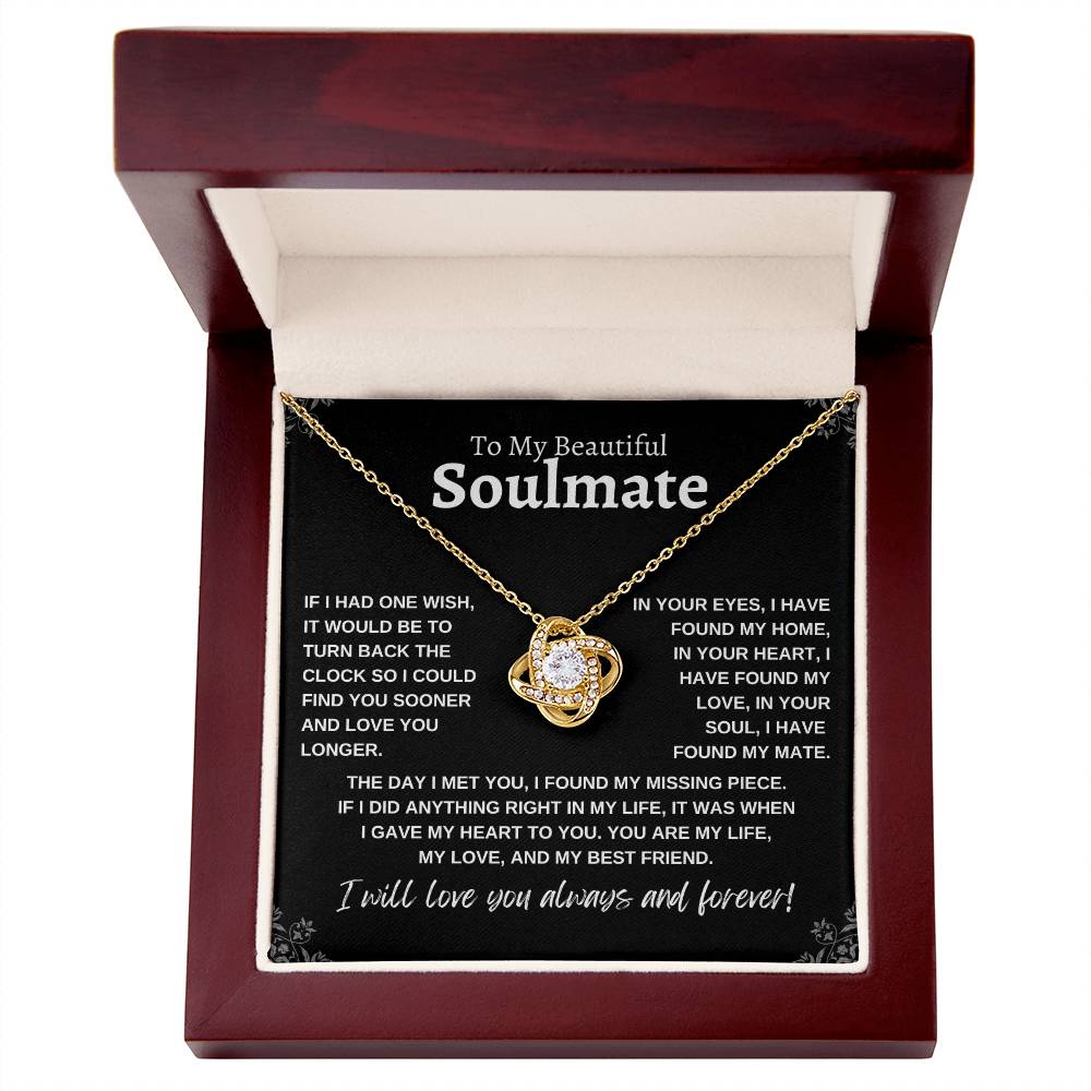To My Beautiful Soulmate | Love Knot Necklace