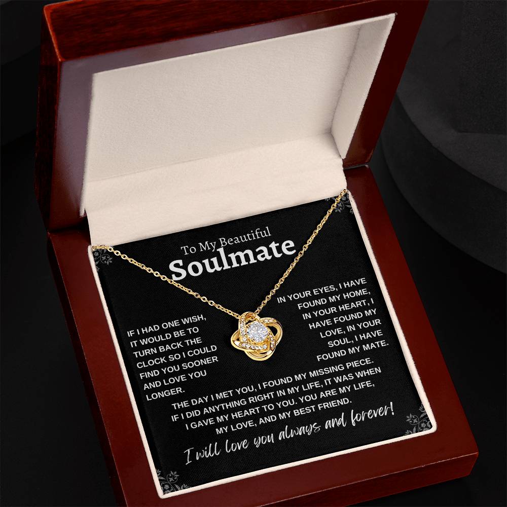 To My Beautiful Soulmate | Love Knot Necklace